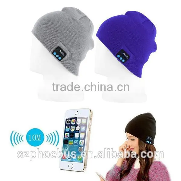 Wireless Bluetooth Headphones Hat Earphones Headset With Mic For Android Phone