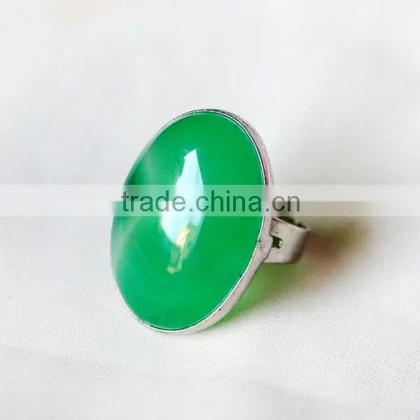 Natural Agate Chalcedony Gem Ring photo-2