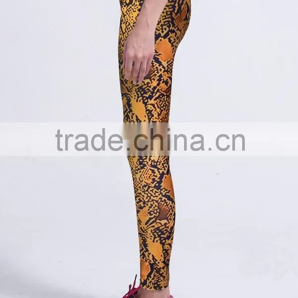 Wholesale Women High Waist Fitness Gym Leggings Breathable Colorful Printed Sexy Leggings photo-2