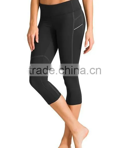 Cropped Women Yoga Pants for Running Sports Yoga Top Quality Lady Compression Leggings photo-4