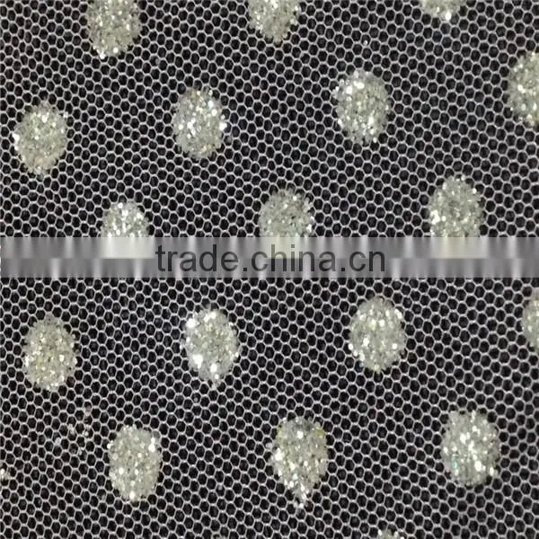 Silver Tulle Glitter Mesh Fabric for Ballet Stage Dress photo-3