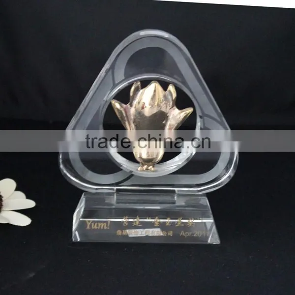New Design Gold Flower Shaped Awards for Decorative photo-2