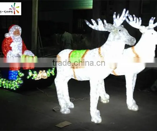 Christmas Moose Car Santa in Car Christmas Decoration Santa Sleigh Decoration Light Christmas Light With Santa and Reindeer photo-6