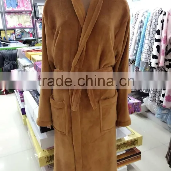 Ladies Super Soft Coral Fleece Sex Women's Winter Sleepwear Bathrobes photo-2