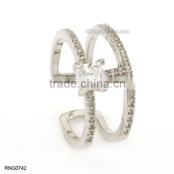 New Five-pointed Star Copper Zircon Diamond Ring For Girls photo-5