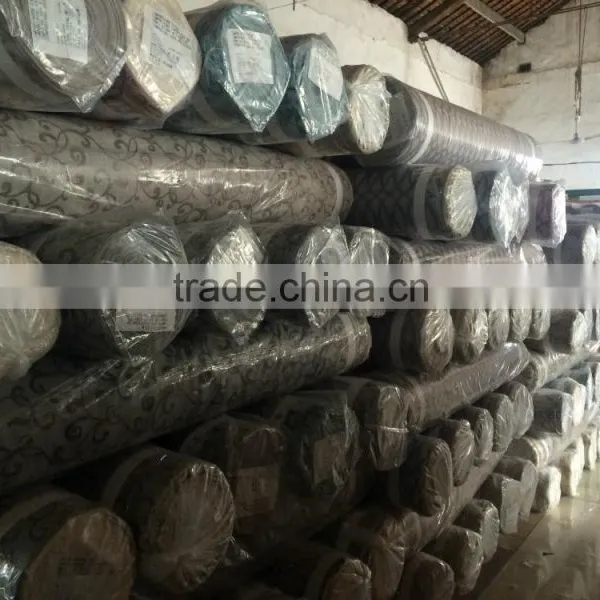 New Arrival Small Leaf 100% Polyester Linen Like Jacquard Curtain Fabric photo-2
