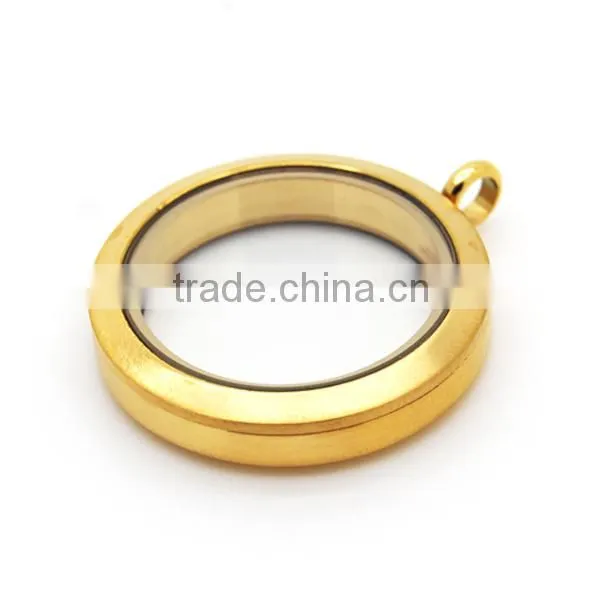 Dongguan professional factory stainless steel blank locket pendant magnifying glass pendant floating jewelry locket pendant