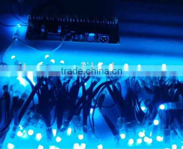GREEN Wire IP68 DC12V Input 12mm Through-hole LED RGB Dump Node;100pcs a String photo-5