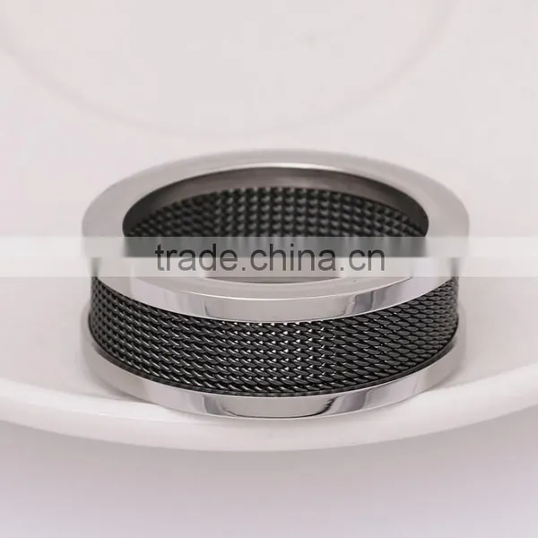 Best Selling Quality Black Stripe 316L Stainless Steel Fashion Finger Ring Designs photo-2