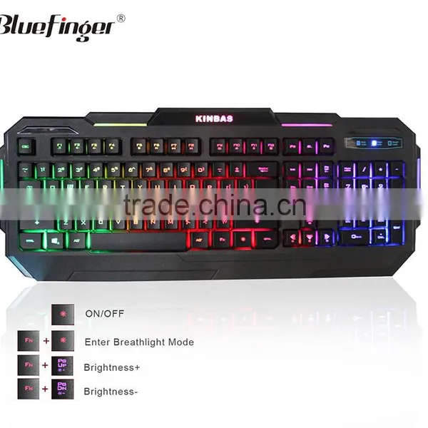 Factory Cheaper USB Wired Seven Color Backlit Gaming Keyboard photo-2