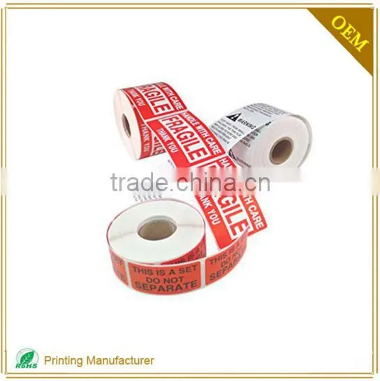 Factory Price Custom Printing Warning Adhesive Sticker Labels