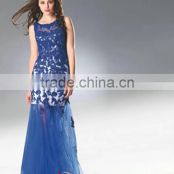 Elegant Beautiful Embroidery Transparent Back Design Elegant Evening Summer Dresses photo-3