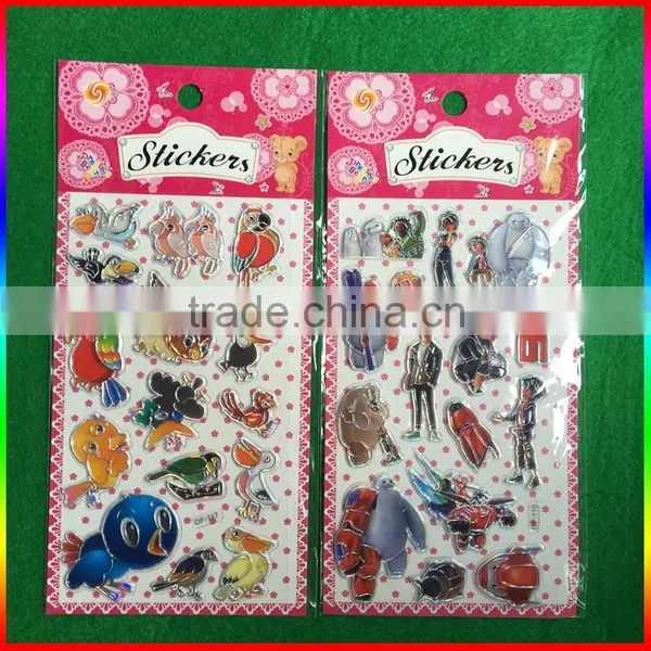 Embossed PVC Stickers Heart Design Stickers With Silver Edge photo-4