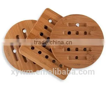 Hot-sale Bamboo Cup Coaster Mat and Pad With Holder photo-2
