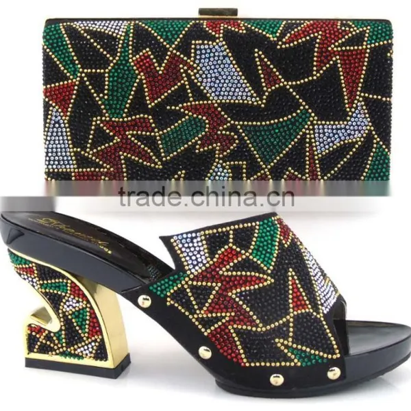 Various Color Shoes and Bags to Match African Shoes and Bag Set for Party