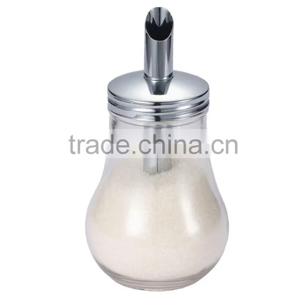 Glass Jar With Chrome Plated Lid