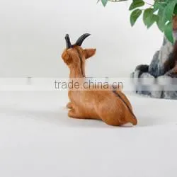 Fake Fur Fabric Animal Goat Toys s Plastic Figurines Christmas photo-4