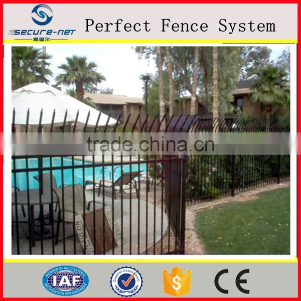 Camber Wrout Iron Picket Fence,tublar Residential Fencing, Welded Black Color Fence photo-4