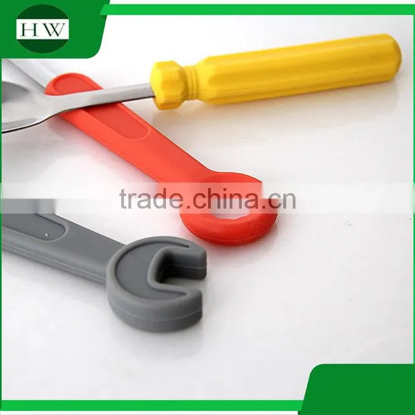 Mini Creative Screwdriver Wrench Stainless Steel Silicone Knife Fork Spoon Ladle Scoop Dishware Dinnerware Tableware Set photo-3