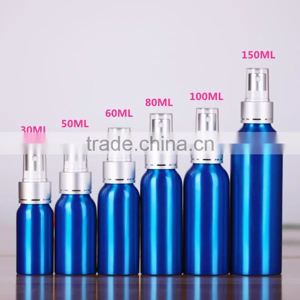 Wholesale 30ml-500ml Cosmetic Packaging Bottle Blue Aluminum Perfume Bottle Aluminum Spray Bottle photo-2
