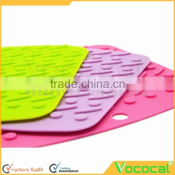 Small Smooth Angle Square Silicone Placemat Cup Mat Coaster Place Mat photo-5