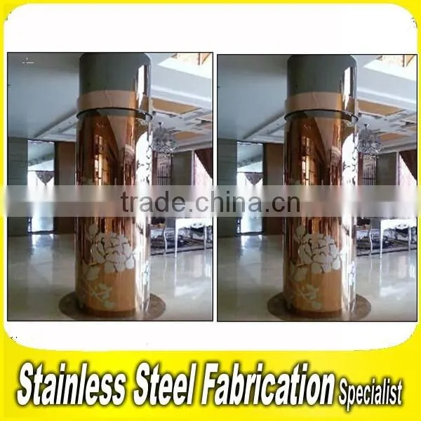 Decorative Etched Color 304 Stainless Steel Pillar Cladding photo-3