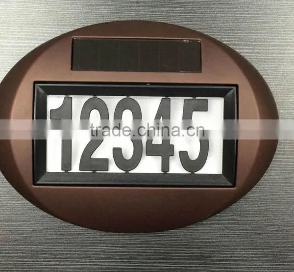 Stainless Steel OVAL Solar Address (House Number) Light photo-3