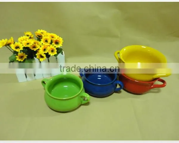 2014 New Product Korean Style Colorful Two Handle Cheap Ceramic Pots photo-2