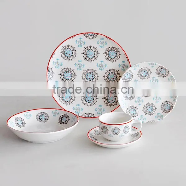 20pcs Porcelain Dinnerware Set With Full Decal,porcelain Dinnerware Set,20pcs Ceramic Dinner Set photo-2