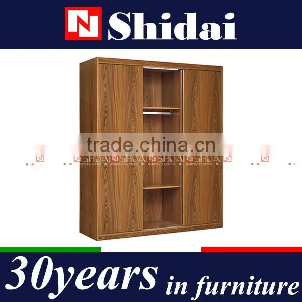 Sliding Door Wooden Almirah Designs With Mirror F-20 photo-2