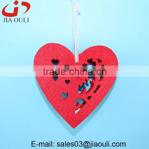 New Design Valentines Day Decorations With LED Non-woven Hanging Heart photo-5