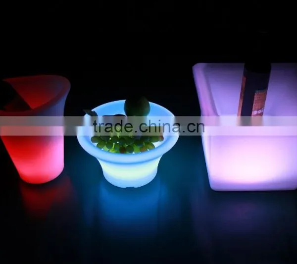 Led Illuminating Plastic Ice Bucket, Led Furniture Light Flower Pot photo-6