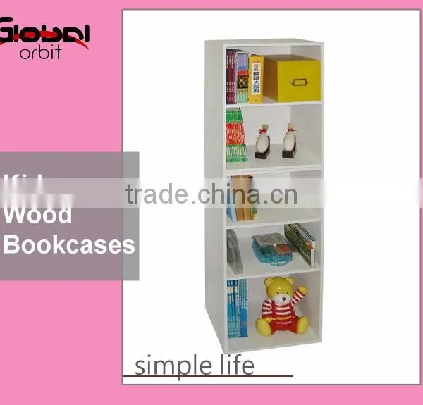 New Design Furniture Storage Wood Bookcase Wooden Book Shelf photo-4