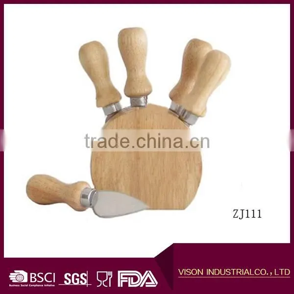 4 Pieces Set Cheese Knives With Wood Handle Steel Stainless Cheese Slicer Cheese Cutter photo-2
