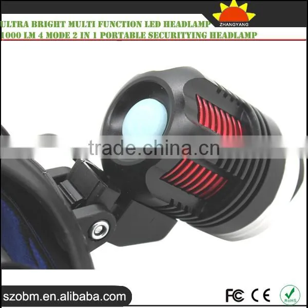 Ultra Bright Multi Function Led Headlamp 1000 Lm 4 Mode 2 in 1 Portable Securitying Headlamp photo-4
