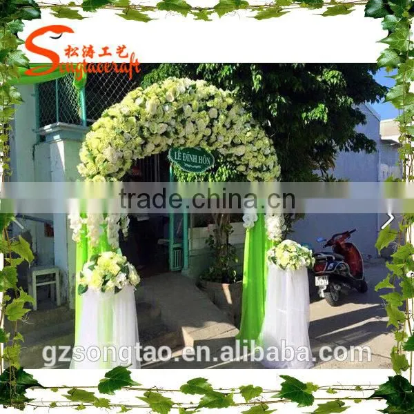 New Style Mixed Some Kinds of Fake Rose Arched Door , Artificial Flower Wreath for Wedding, Wholesale photo-6