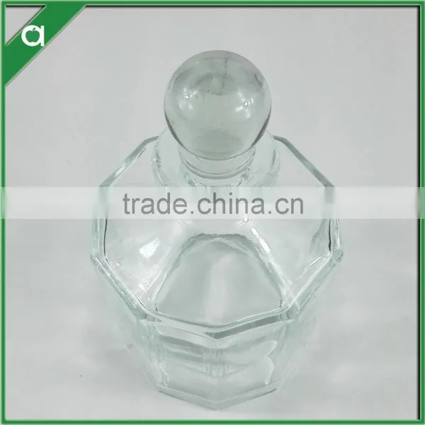 Decahedral Glass Bottle for 250ml Reed Diffuser With Glass Stopper D8cm, H11.6cm photo-3