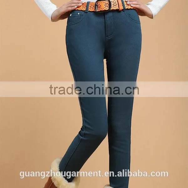 Wholesale Cheap Price High Quality Winter Candy Color Skinny Tight Zip Legging Stretch Pant Slim Jeggings Pencil Trouser photo-6