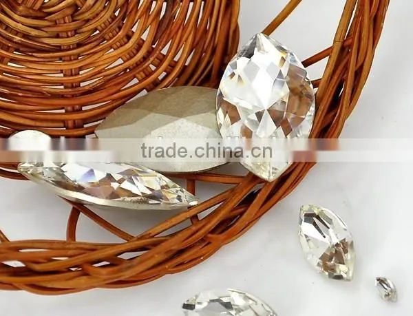 Horse Eye Marquise4200 Crystal Glass Beads With Claw Settings photo-3