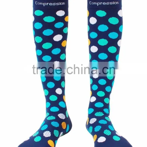 Compression Socks With Polka Dots Made of Nylon and Spandex photo-2