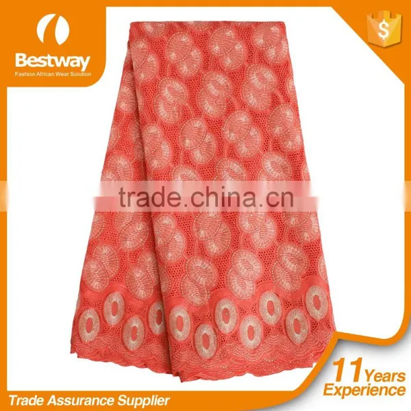 Wholesales Swiss Lace Fabric New Lace Design for Ladies Suit photo-6