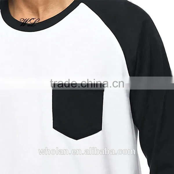 Latest Man T-shirt Blank Soccer Raglan 100% Cotton Bomber T-shirts photo-3