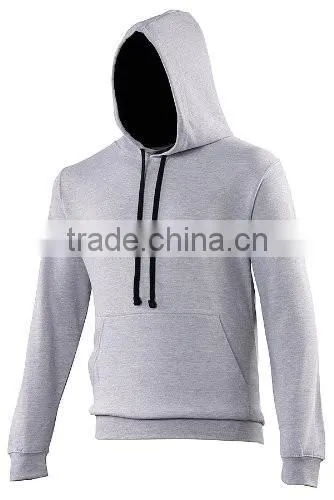 Plain Gray Pullover Hoodie Unisex photo-2