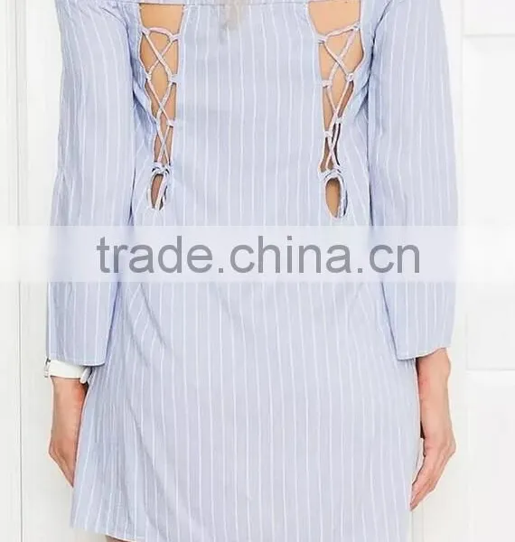 Runwaylover EY2330B Europe Style 2017 Ladies Fashion Off-Shoulder Blouse photo-2