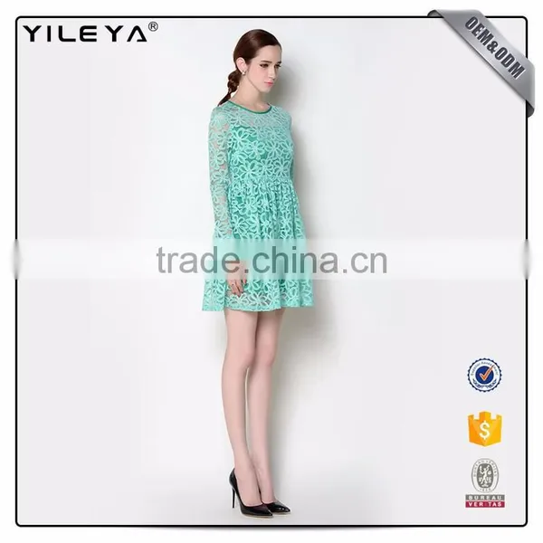 Eco-Friendly Round Collar Girls Dresses 7-16 photo-4