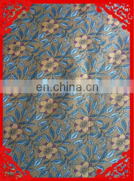2014-2015 Latest Italy Design Pattern Small Flower Prnted Waxed Cotton Fabric photo-2