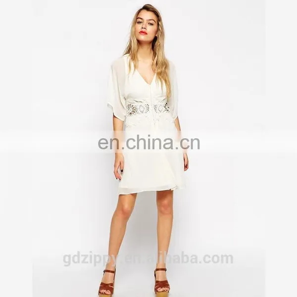 New Design Warehouse Women Dress Lace and Kimono Sleeve Dress photo-3