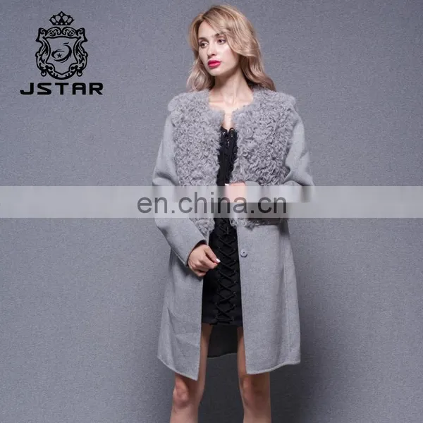 Gray Style Cashmere Coat Women Ladies With Long Wool Coats photo-3