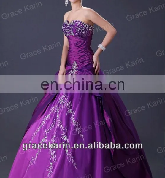 2015 Purple Grace Karin Sweetheart Quinceanera Dresses Strapless High Quality and Cheap CL2515 photo-3