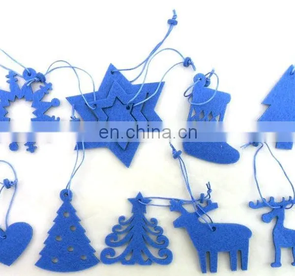 Custom Colorful Xmas Christmas Tree Felt Decoration Hanger photo-5